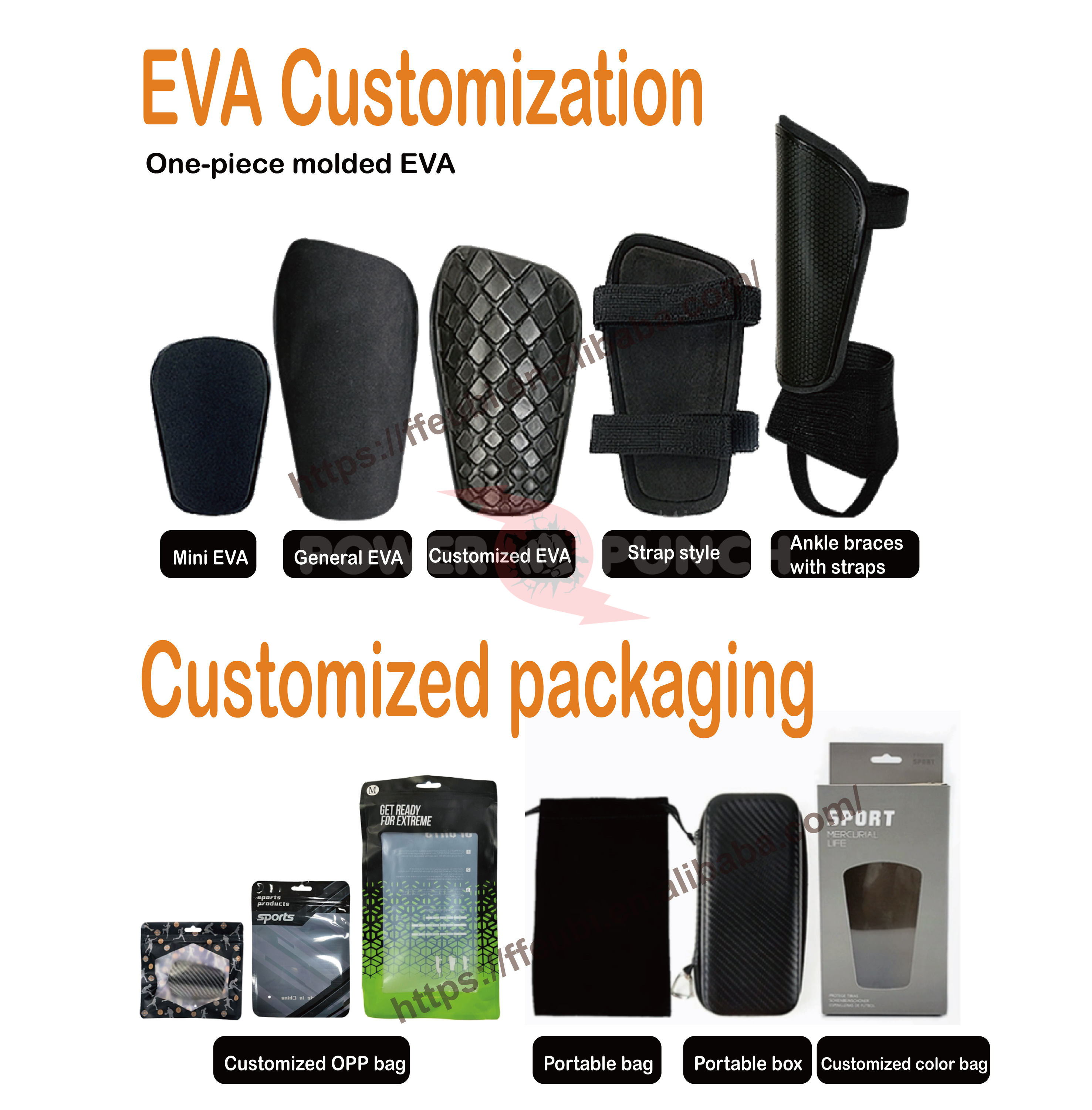 Power Punch Custom Printing Blank Sublimation Shin Guards Protect Soccer Shin Guard Angle 5