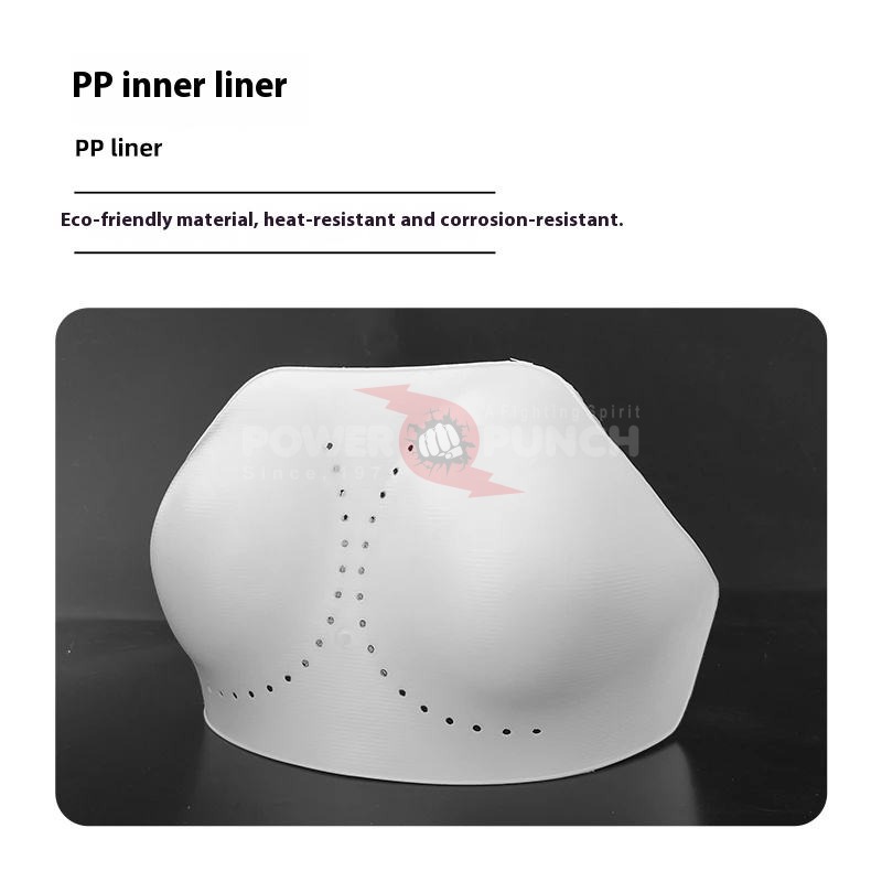 Power Punch White WKF Karate Female Chest Protector Breast Protector Angle 3