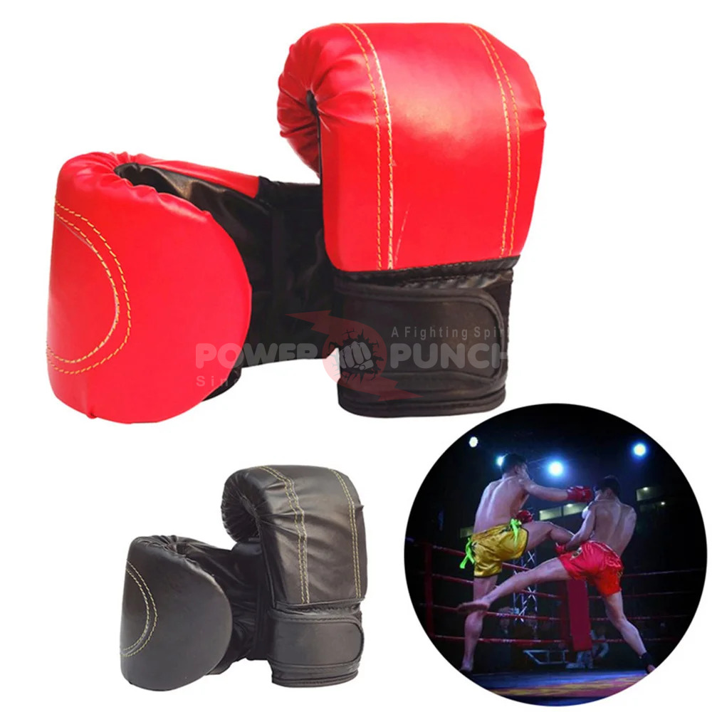 Power Punch Unisex Protection Fitness Boxing Mitts & Gloves | Gym Aerobics & Sparring - Angle 1