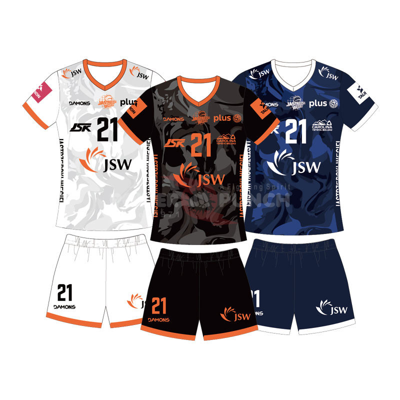 Power Punch New Pattern Short Sleeve Sublimation Style Design Team Volleyball Jersey Uniforms C