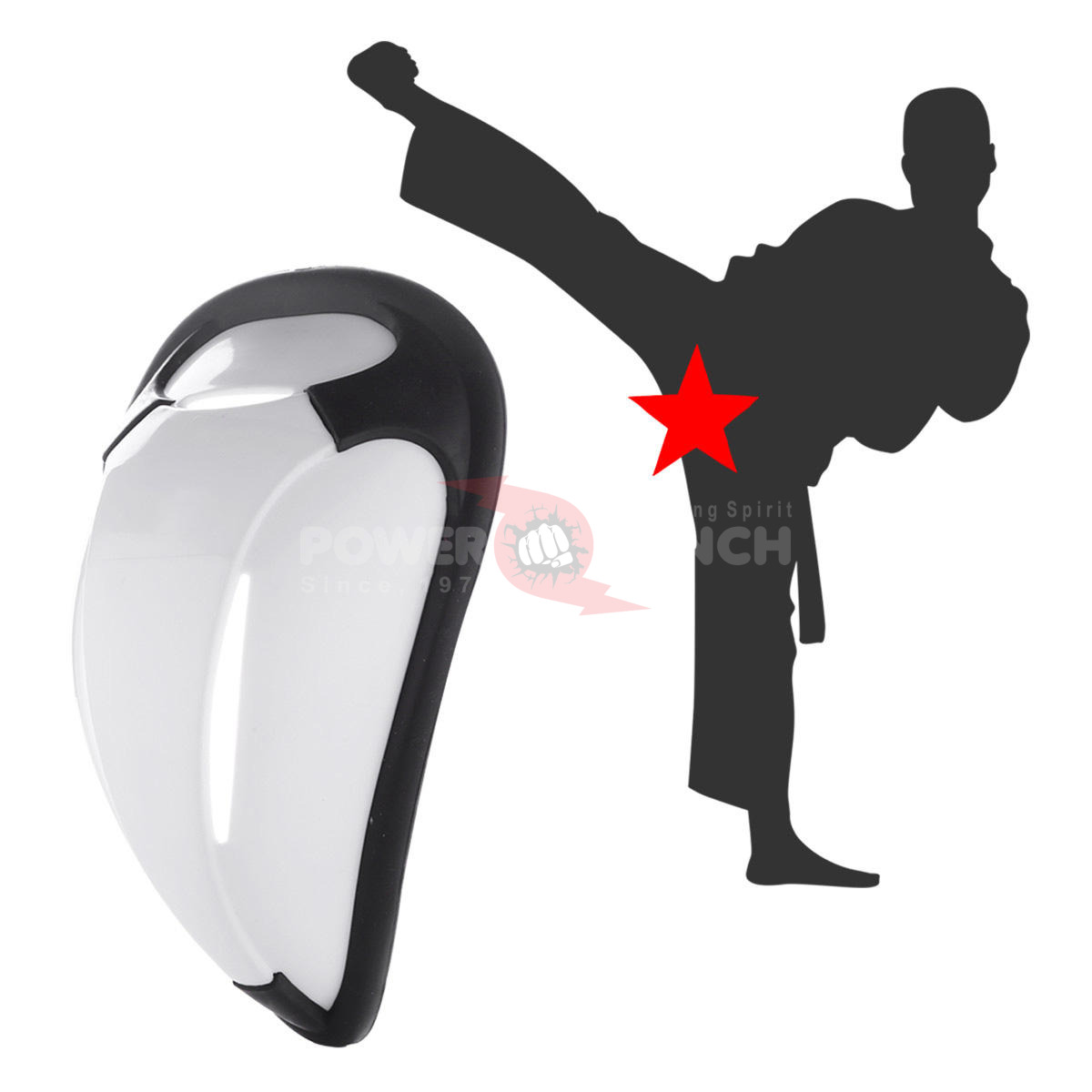 Power Punch Hot Sales Good Performance Martial Arts Men Groin Guard MMA Boxing Angle 3