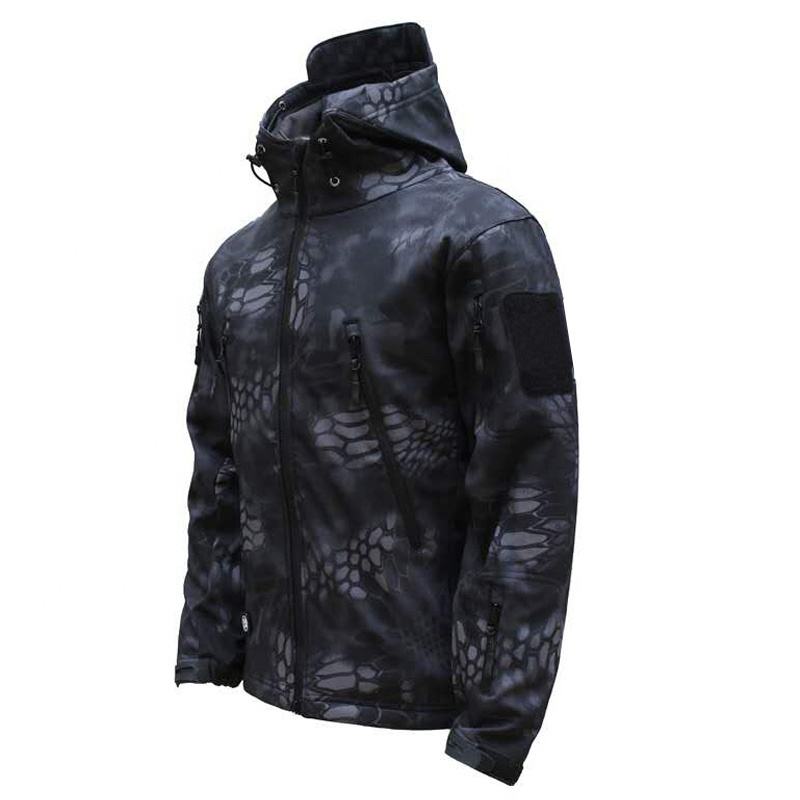 Power Punch Men's Outdoor Waterproof Softshell Hooded Jacket Fleece Windbreaker Angle 4