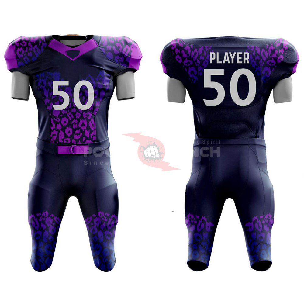 Power Punch Best Quality Breathable Material Unisex American Football Uniforms New Arrival Summ - Angle 4