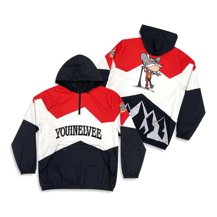 Power Punch Custom 1/4 Zipper Anorak Jacket Sublimation Design Hooded Pullover Sports