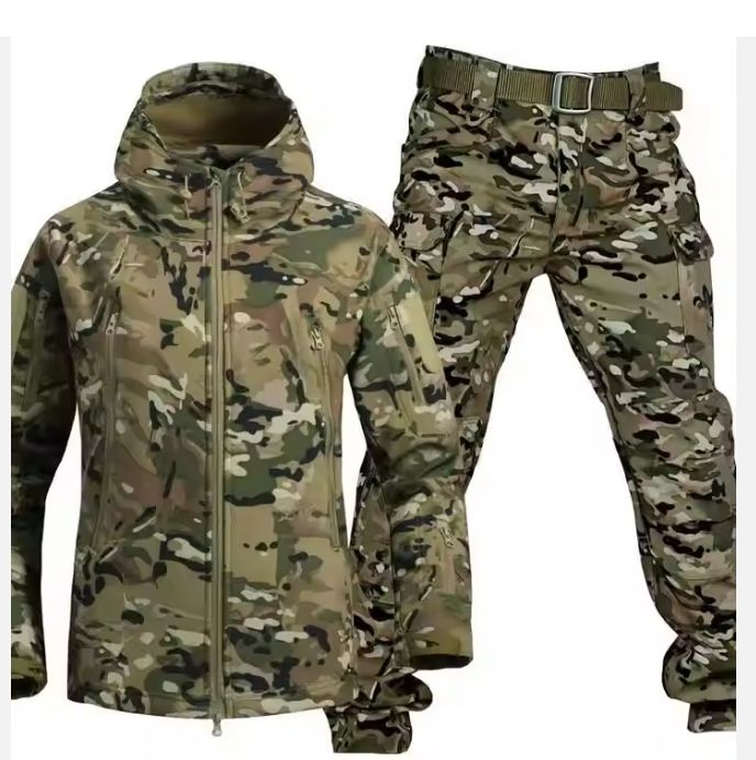 Power Punch Men's Outdoor Tactical Jackets for Autumn and Winter Fleece Warm Angle 5