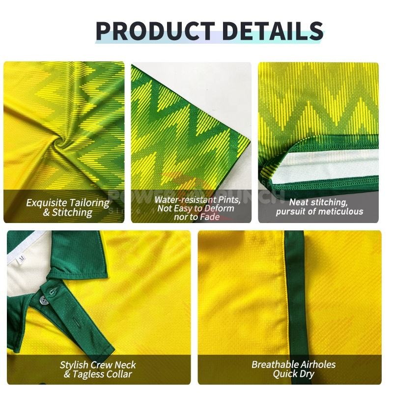Power Punch Custom OEM Breathable Sublimated Soccer Jerseys Team Soccer Jerseys Soccer Clothing - Angle 5