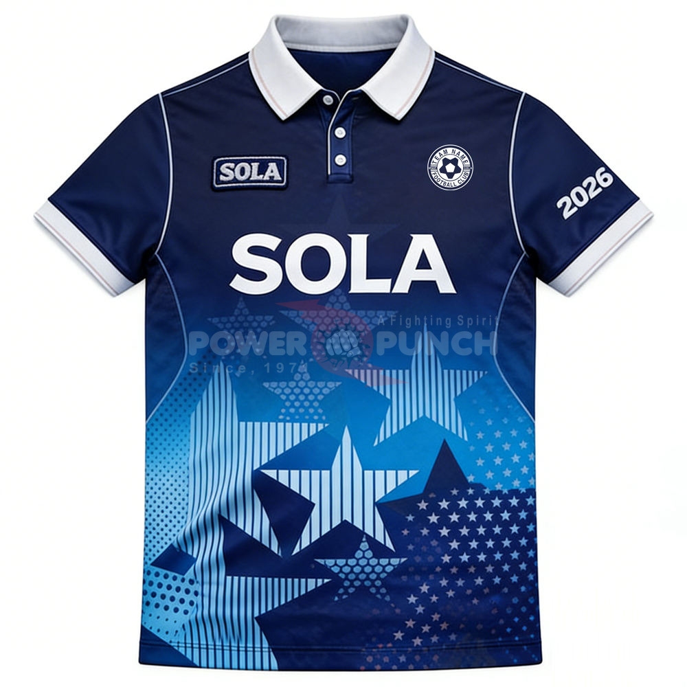 Power Punch Wholesale Cricket Jersey Team Wear with Sublimation Cricket Uniform Polo Shirt Kit  - Angle 2