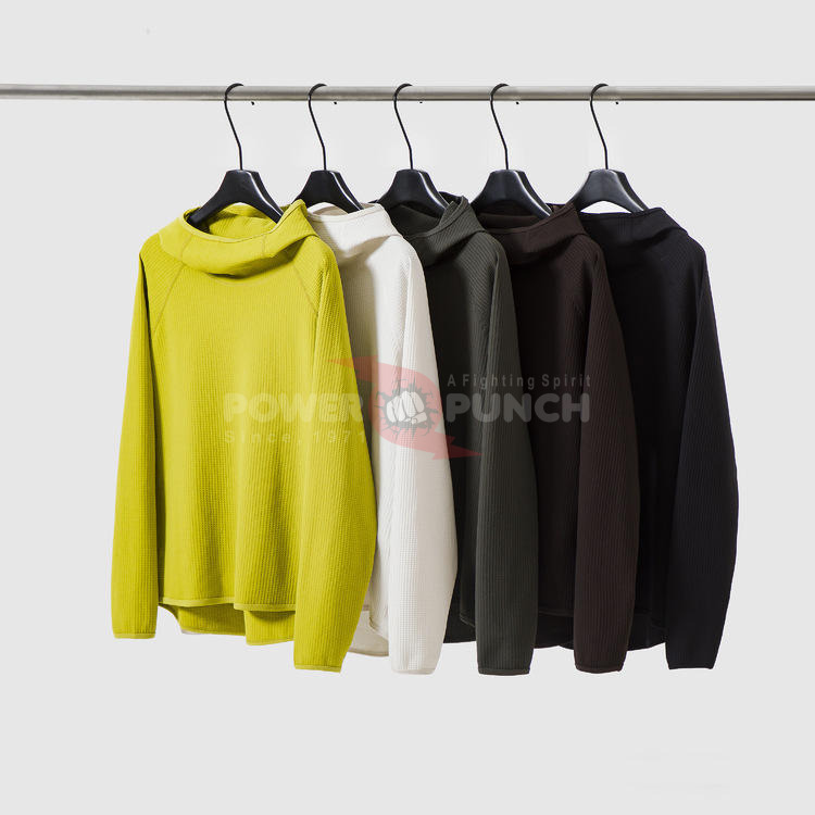 Power Punch QUICKSHOW Waffle Knit Pullover Outdoor Hoodie Fashion Activewear Solid Quick Dry Lo - Angle 5