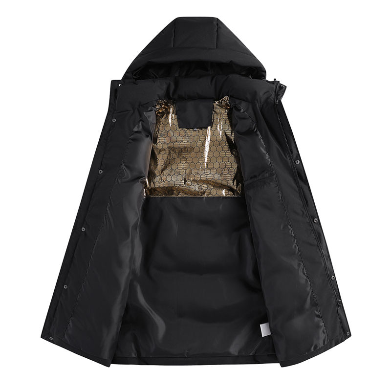 Power Punch Wholesale Men's Winter Coat Casual Style Zipper Closure Angle 3