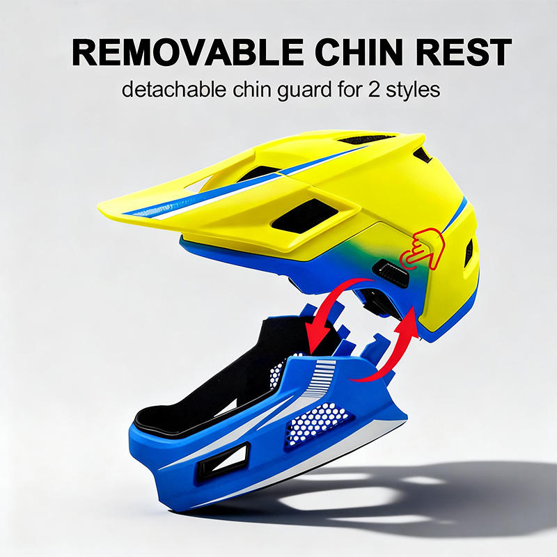 Power Punch Factory Wholesale Dual Sport Kid Helmet Full Face Children Helmet Head Angle 3