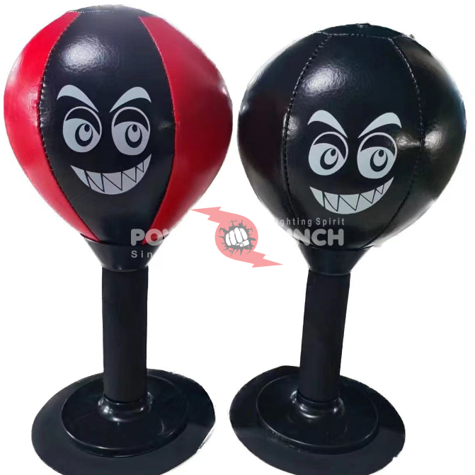 Power Punch Stress Buster Desktop Boxing Punching Bag Suction Cup Air Inflatable