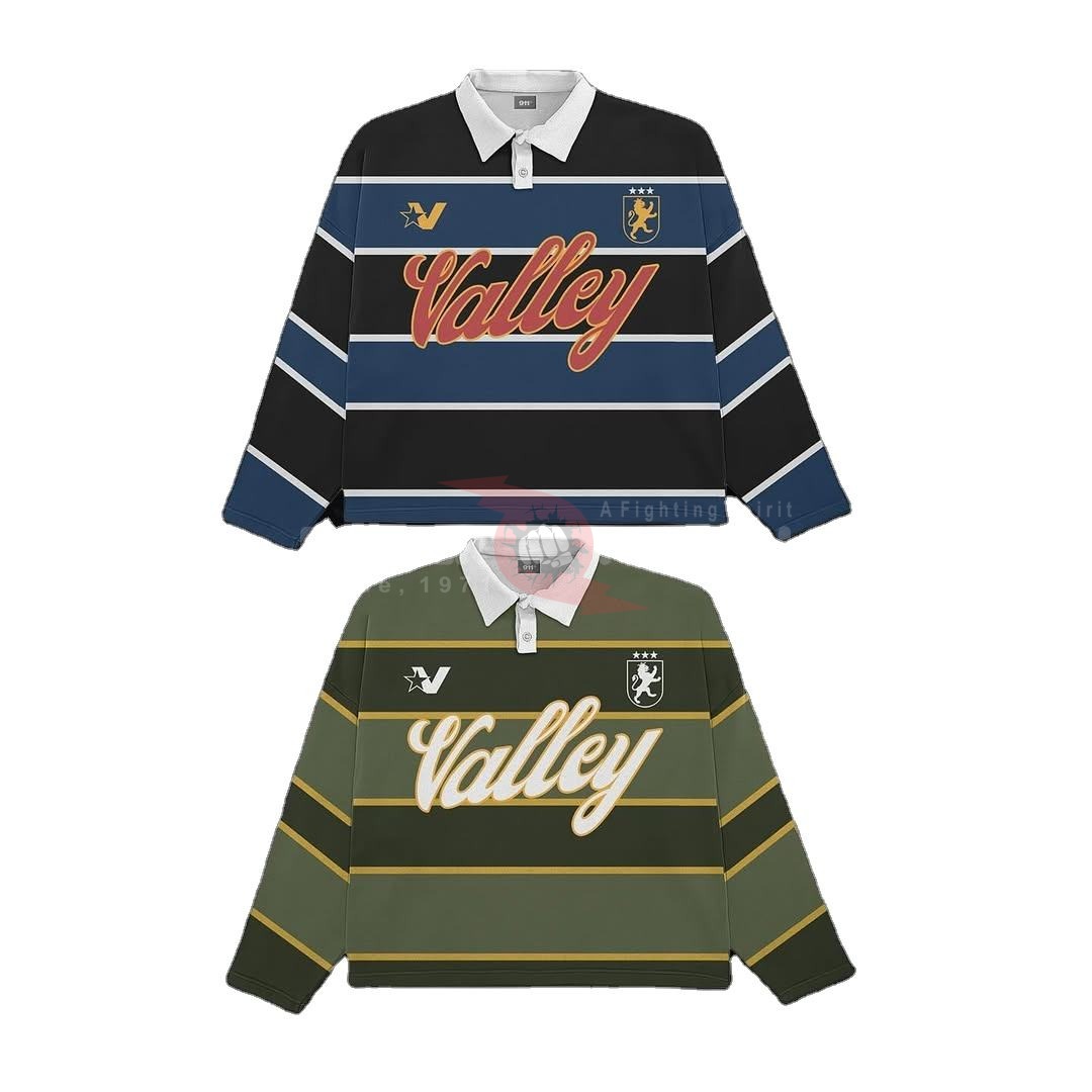 Power Punch Tonton Custom Vintage Men x27 s Rugby Jersey for Polo Breathable Stripe Long Sleeve - Angle 3