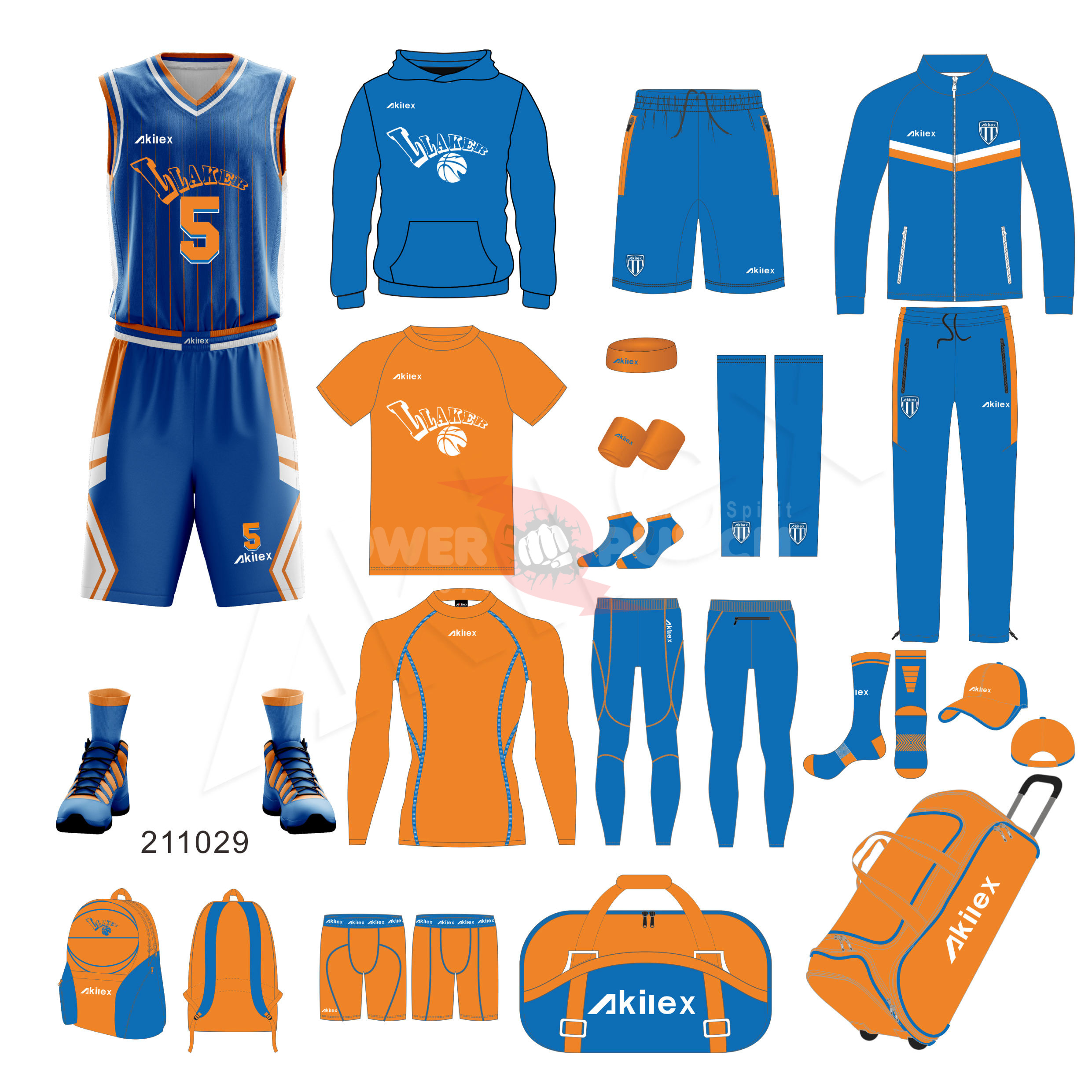 Power Punch Custom Your Own Team Basketball Uniforms Reversible Basketball Jersey Set - Angle 2