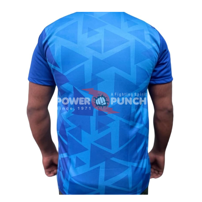Power Punch Cricket Jersey Custom Name and Number All Cricket Team Uniform India Cricket Test J - Angle 2