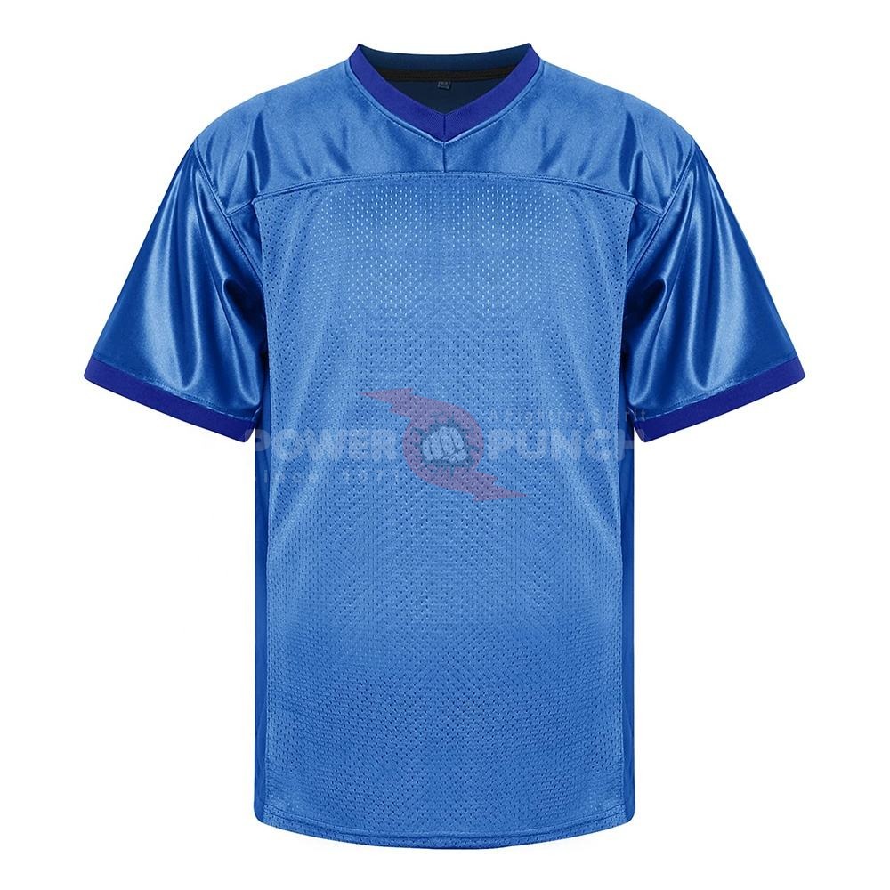 Power Punch Custom Football Jersey High Quality Stitched Polyester Mesh Athletic Blank Football - Angle 3