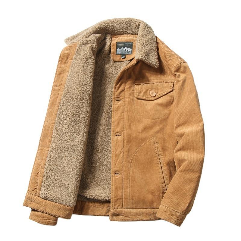 Power Punch 2022 Winter Men's Corduroy Car Jacket Wholesale Comfortable Custom Angle 5