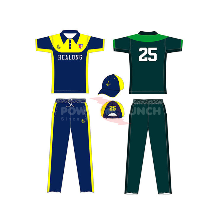 Power Punch Latest Design Cricket Tracksuit Sublimation Cricket Jersey Pattern Man Team Cricket