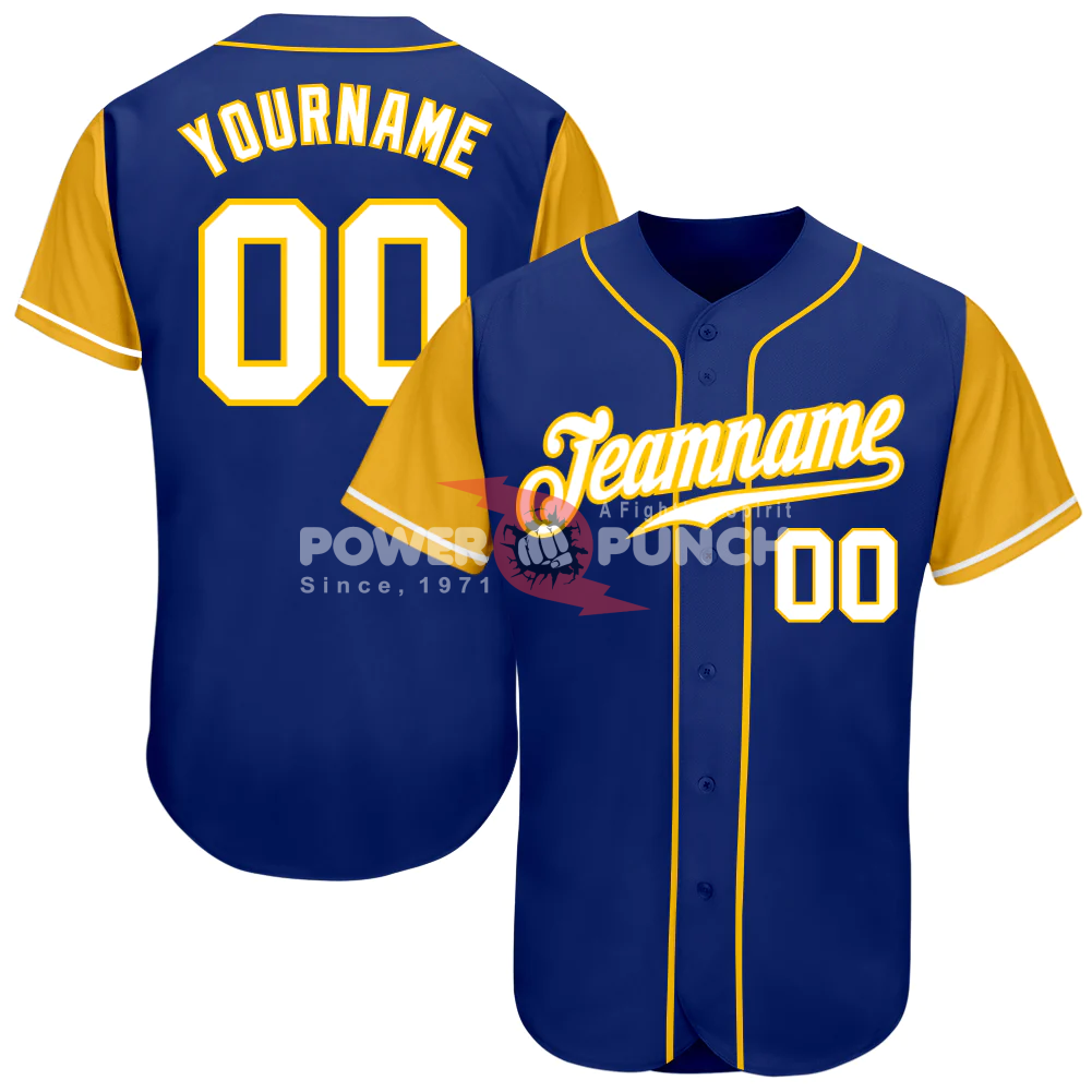 Power Punch Custom Your Name Number Logo Embroidery Beisbol Adult Sublimated Button Down Baseba - Angle 2