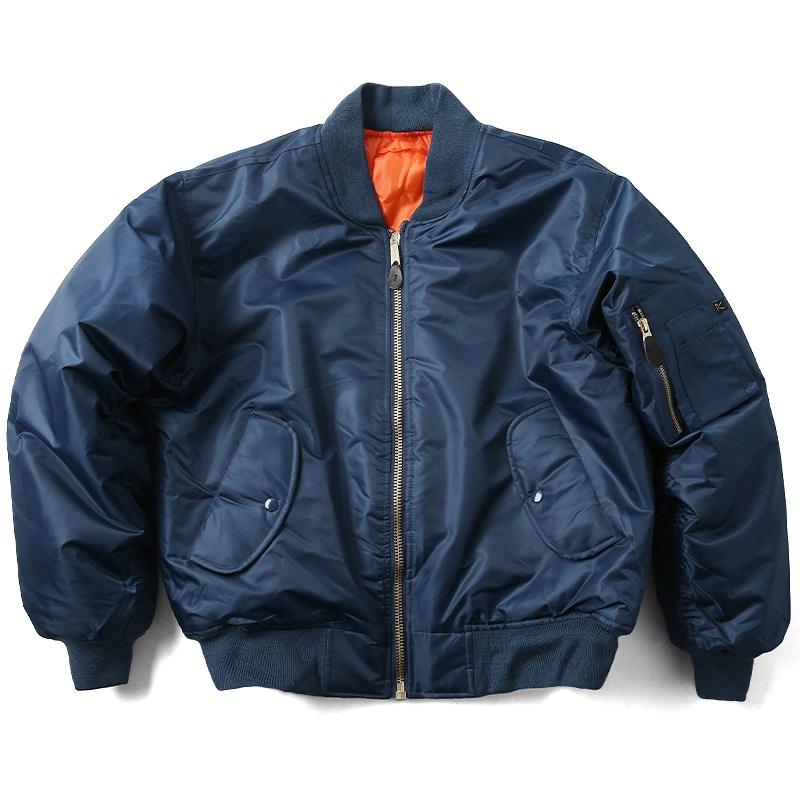 Power Punch Custom Logo Winter Thick Men's Bomber Jacket Pilot Coats Retro MA-1