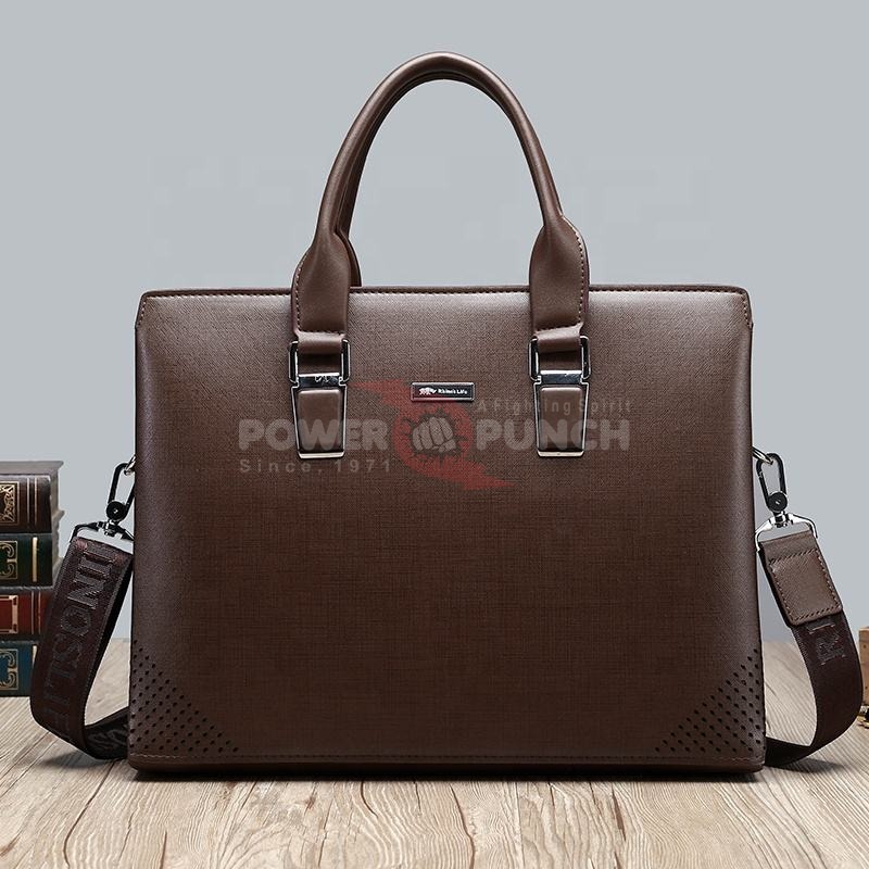 Power Punch Casual Lightweight Men's Handbag Large-Capacity Business Briefcase Angle 2