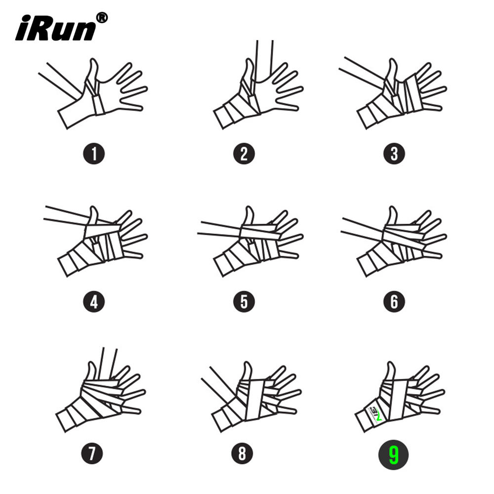 Power Punch IRun Customized Color Boxing Hand Wraps Elastic Polyester Bandage Custom Angle 4