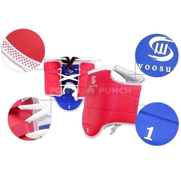 Power Punch WOOSUNG Taekwondo Equipment Five-Set Protective Protectors for Taekwondo Angle 4