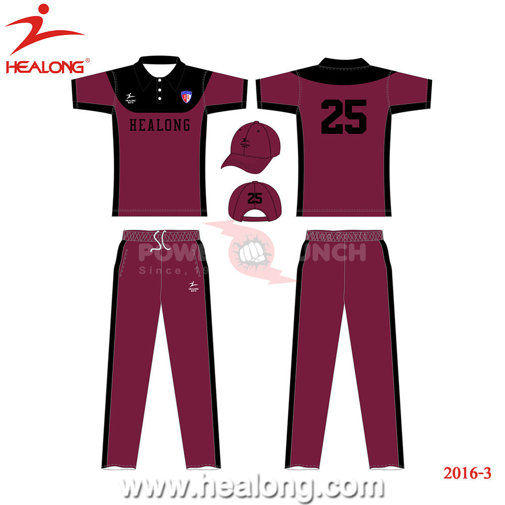 Power Punch Latest Design Cricket Tracksuit Sublimation Cricket Jersey Pattern Man Team Cricket - Angle 3