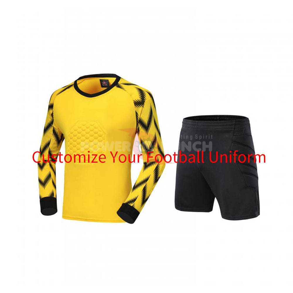 Power Punch Soft Men Football Soccer Goalkeeper Jersey Training Goalkeeper and Plain Uniforms | - Angle 3