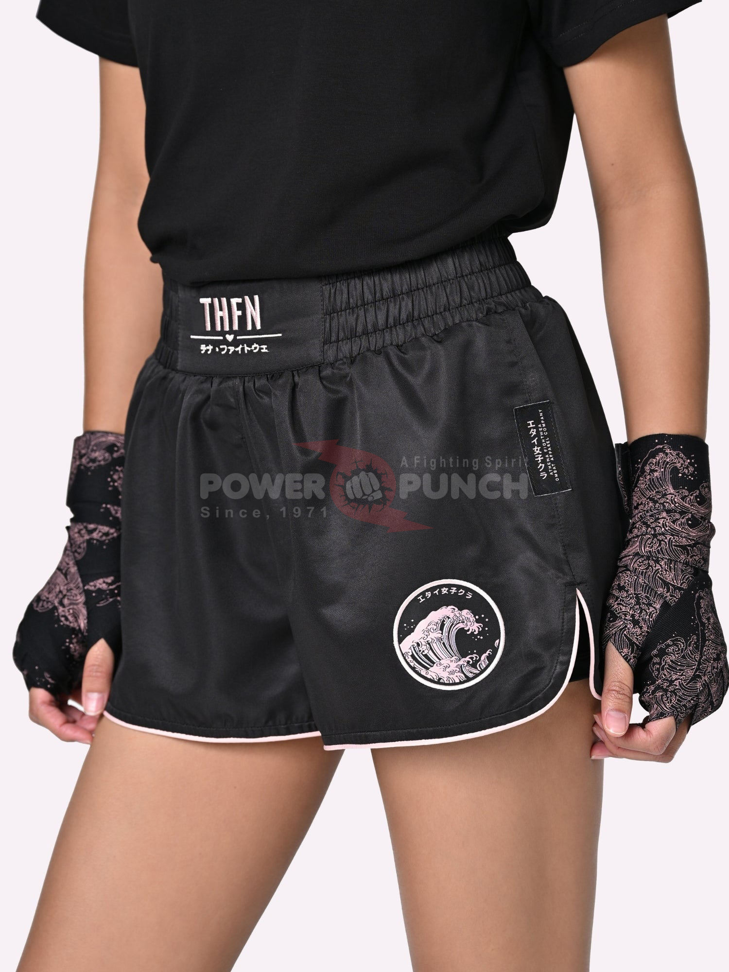 Power Punch Sublimated Breathable Stretch Gym Training Boxing Shorts Angle 5