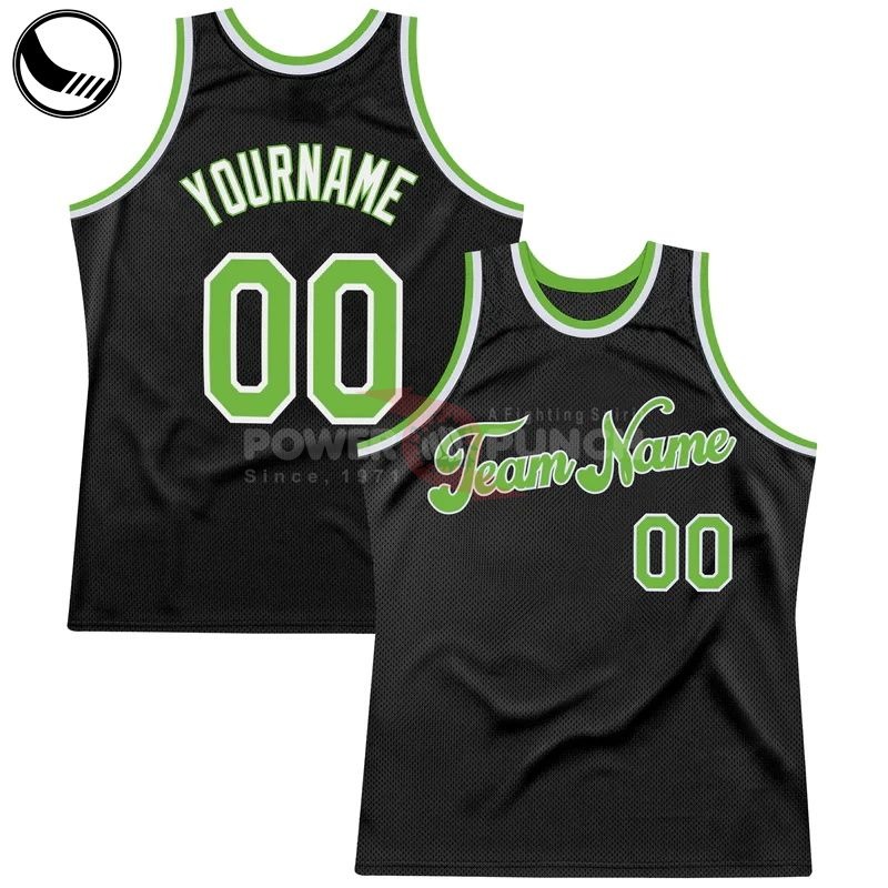 Power Punch Custom Sublimation Basketball Jersey Uniform Design Green 2024 - Angle 5