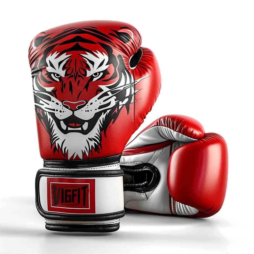 Power Punch High Quality Custom logo PU Boxing Gloves Muay Thai Kick Boxing Gloves