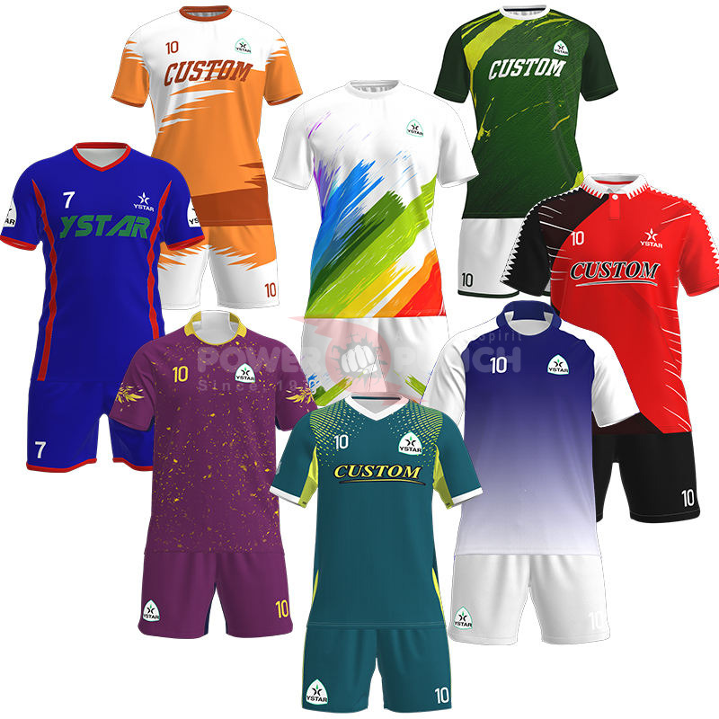 Power Punch Ystar Custom Jersey Football Retro Shirts Uniform Kit Set Tracksuit Sublimated Jers