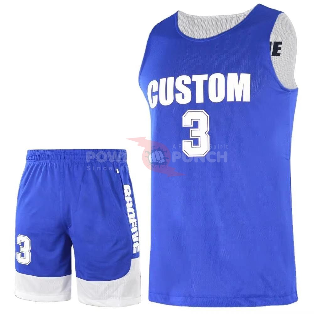 Power Punch Factory-Made 2026 Design Basketball Uniform Short Sets Breathable Jersey Team Unifo - Angle 4