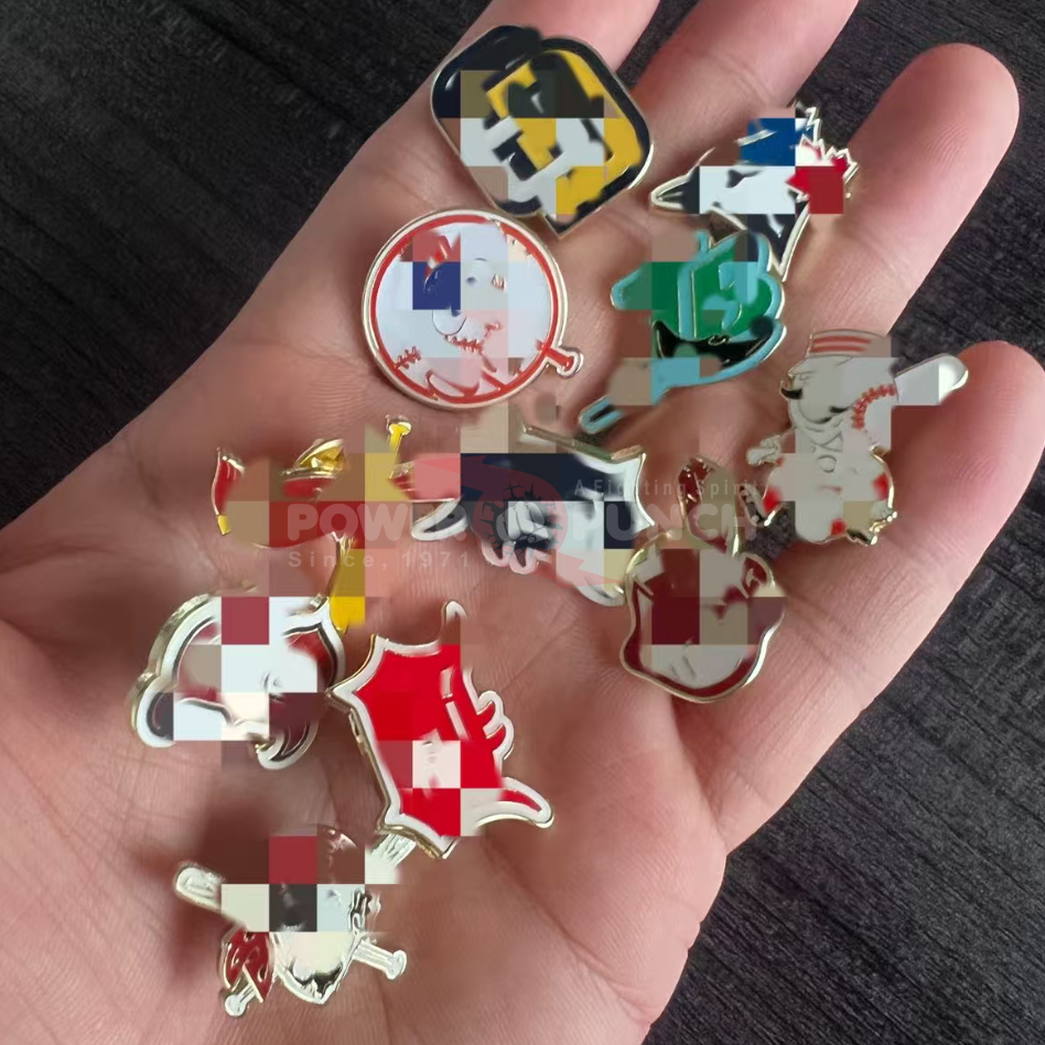 Power Punch Wholesale Sports Pins Metalicos Antique US Baseball Lapel Pins US Team Enamel Pins - Angle 3