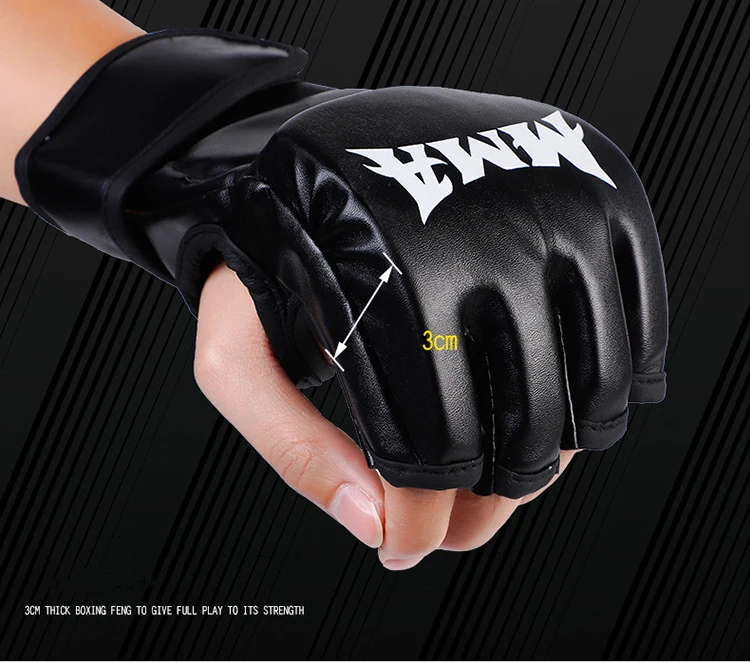 Power Punch Shockproof Heavy Bag & Sparring Training Gloves | Pro Impact Protection - Angle 3