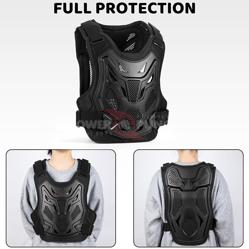Power Punch Men Motorcycle Riding Chest Protector Elastic Padded Breathable Mountain Angle 4