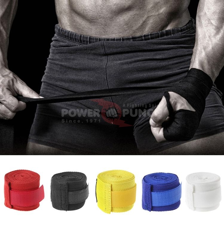 Power Punch Custom Hand Wrap Combat Protect Boxing Kickboxing Muay Thai Handwraps Angle 3