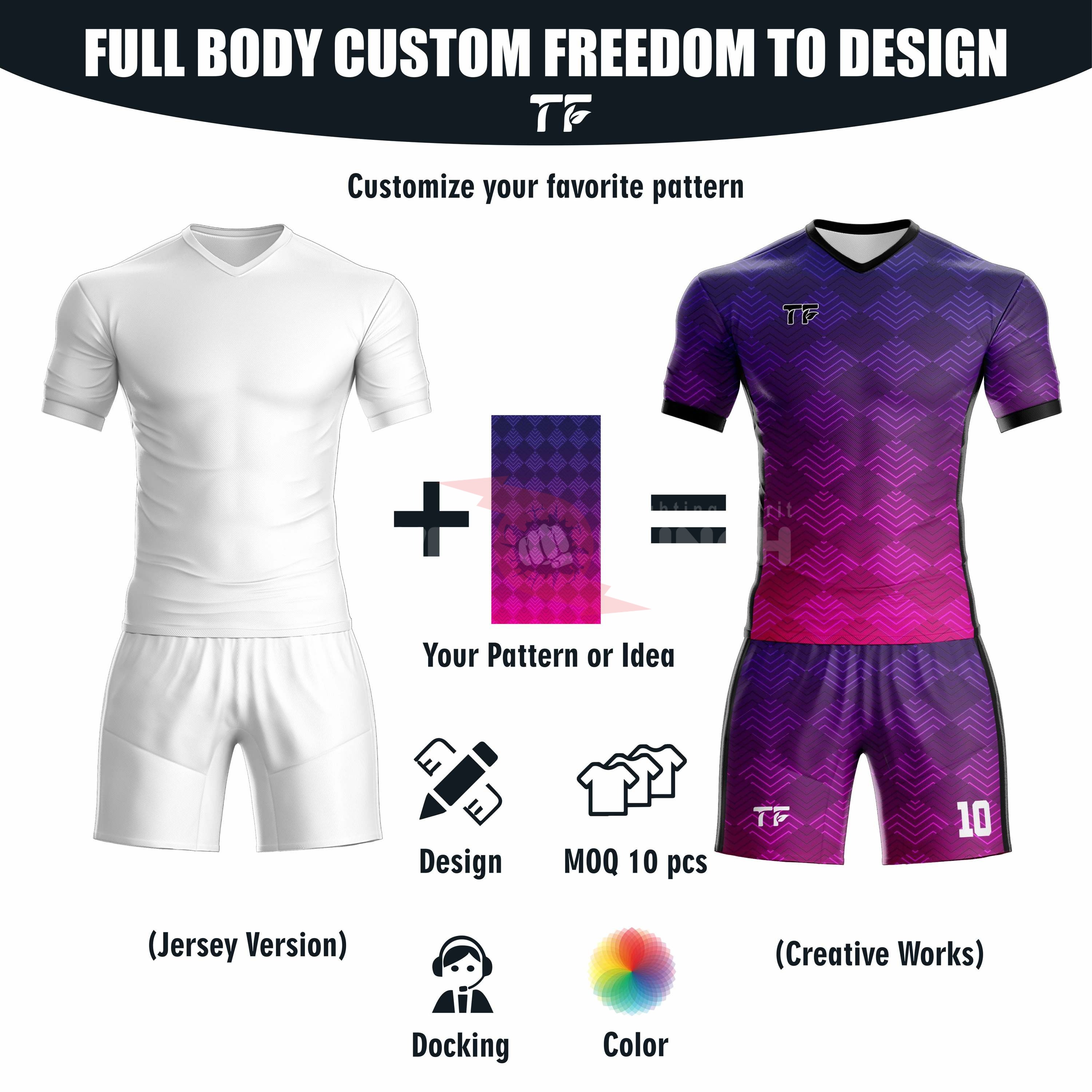 Power Punch TF Custom 2026 2027 Football Uniform Set Soccer Jersey Sportswear Maillot De Foot T - Angle 2