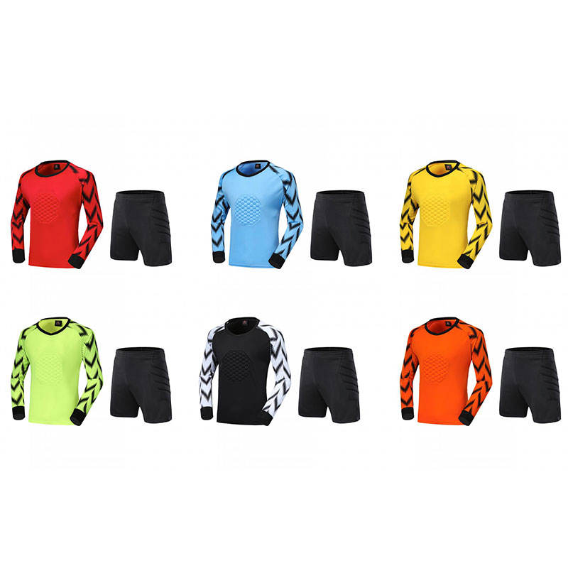 Power Punch Soft Men Football Soccer Goalkeeper Jersey Training Goalkeeper and Plain Uniforms |