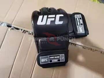 Power Punch Black Tiger Muay Thai Fighting Gloves for MMA Boxing Sanda Sports Leather Angle 5