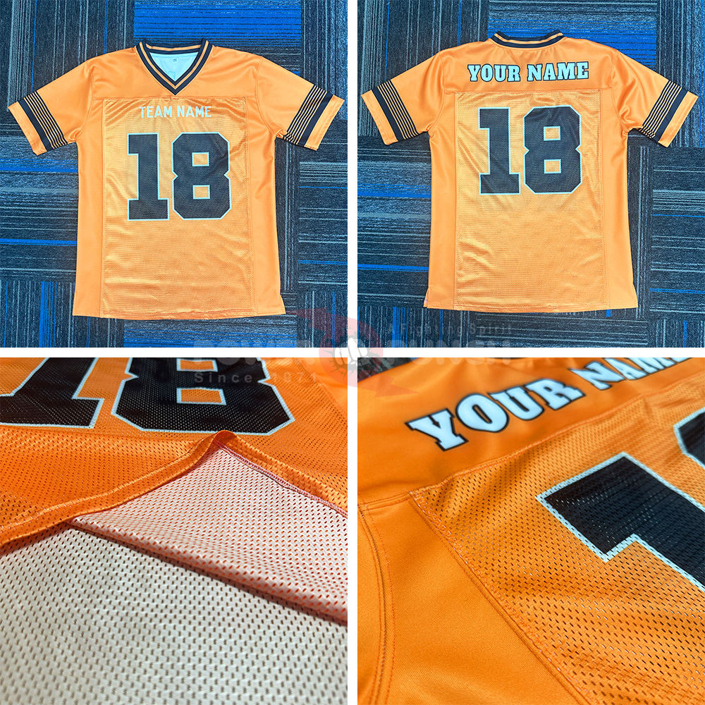 Power Punch Wholesale OEM Blank Sublimated Team American Football Jersey Rugby Shirts Custom Fo - Angle 5