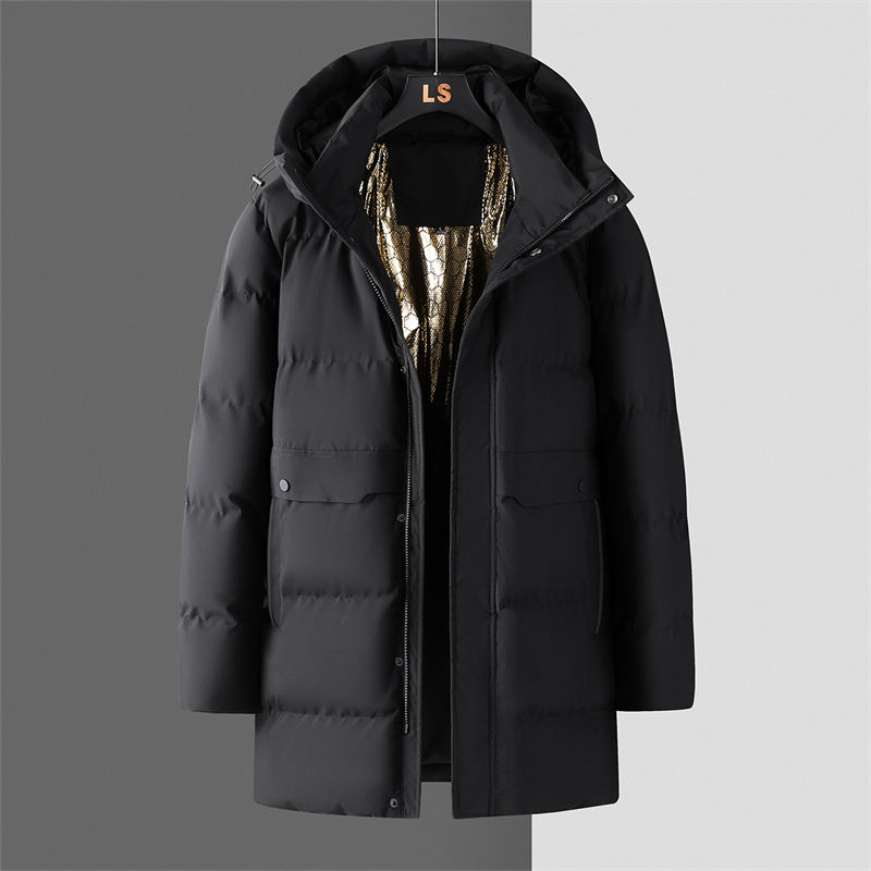 Power Punch Wholesale Men's Winter Coat Casual Style Zipper Closure Angle 4