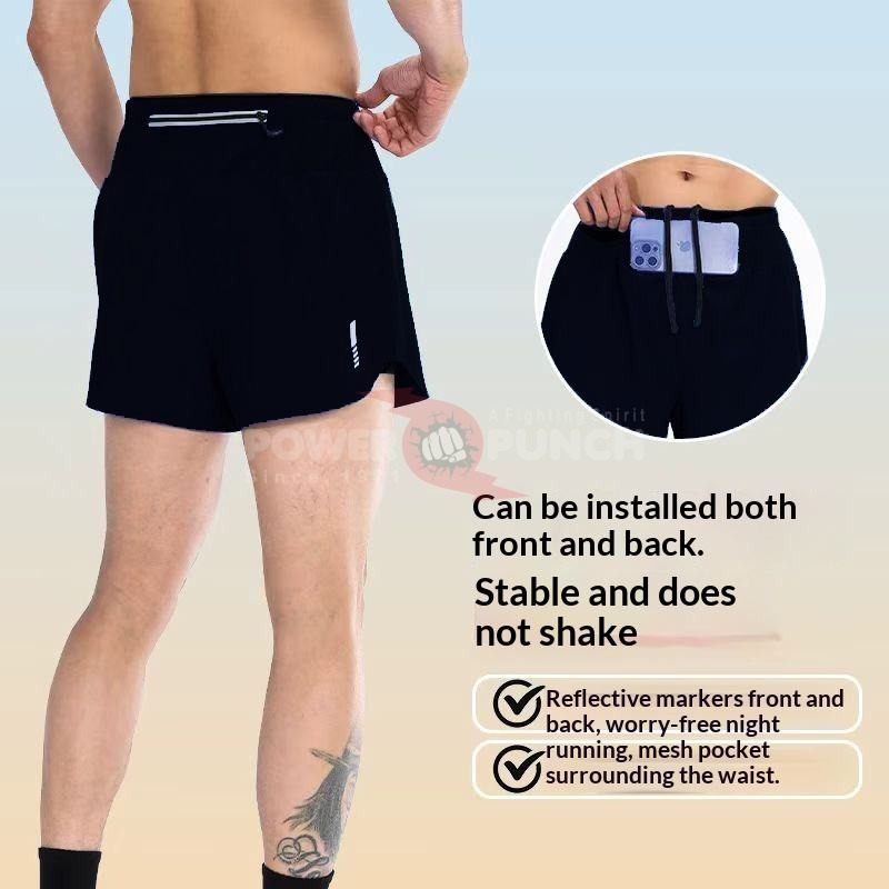 Power Punch Championship 4-Inch Wide Elastic Waistband Ring Trunks Angle 2