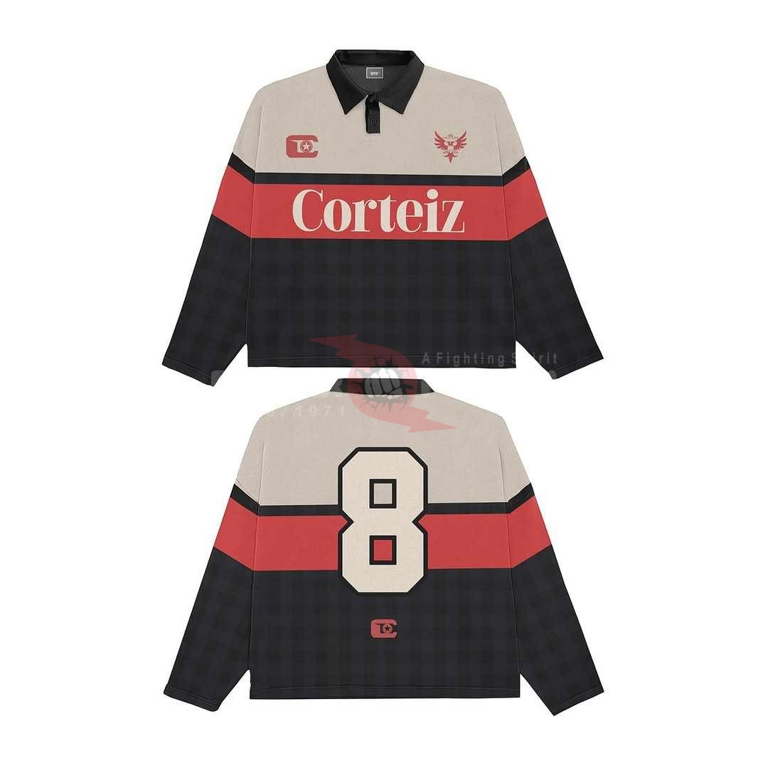 Power Punch Tonton Custom Vintage Men x27 s Rugby Jersey for Polo Breathable Stripe Long Sleeve - Angle 4