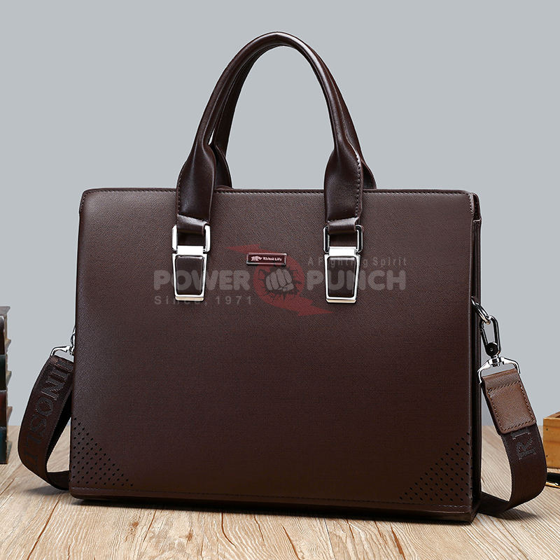 Power Punch Casual Lightweight Men's Handbag Large-Capacity Business Briefcase Angle 3