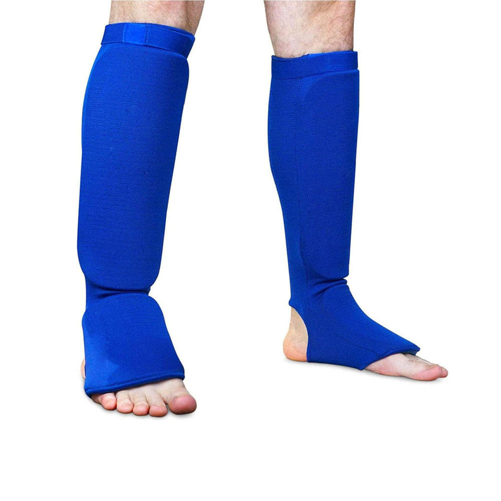 Power Punch Elastic Cloth Professional Protection Compression Shin Guards for Judo