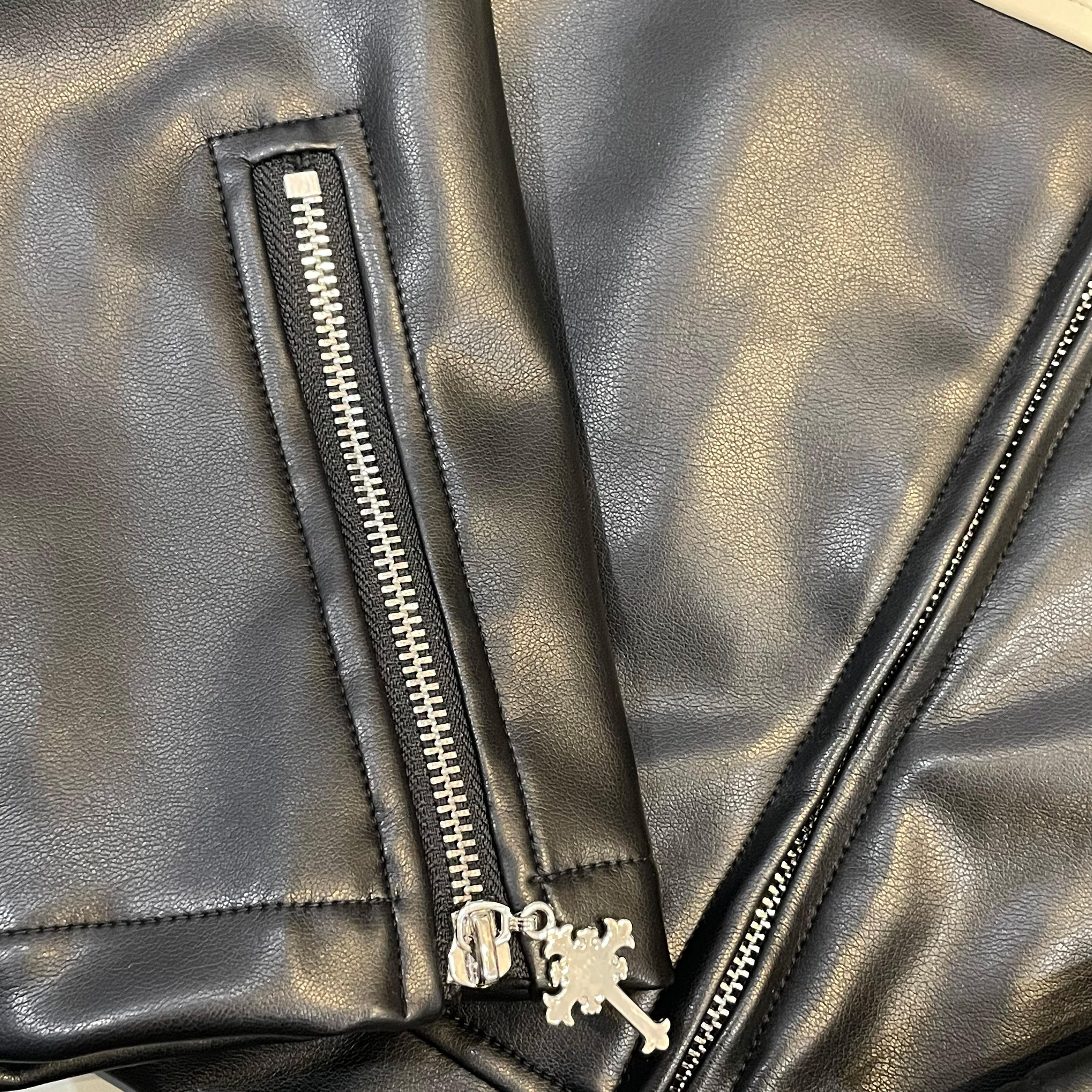 Power Punch Manufacturer Custom Motorcycle PU Leather Jacket Men's and Women Angle 4