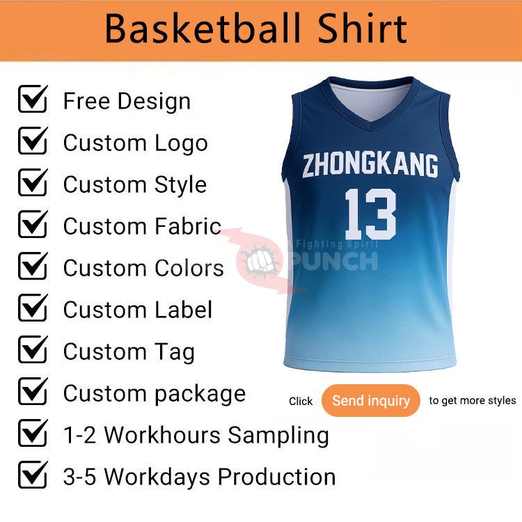 Power Punch Custom Wholesale Design Retro Sublimation Basketball Shirt Singlets Vests Kit Set M - Angle 2