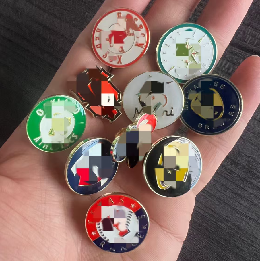 Power Punch Wholesale Sports Pins Metalicos Antique US Baseball Lapel Pins US Team Enamel Pins