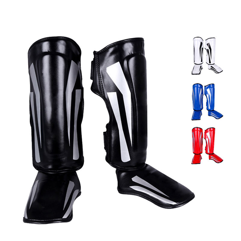 Power Punch Aofit Custom Logo MMA PU Leather Kickboxing Instep Foot Leg Protection